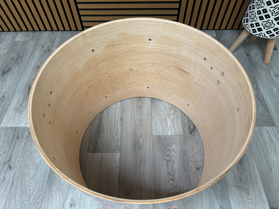 Mapex Meridian Maple Bass Drum Shell 22”x17.5” Bare Wood Project #OG46