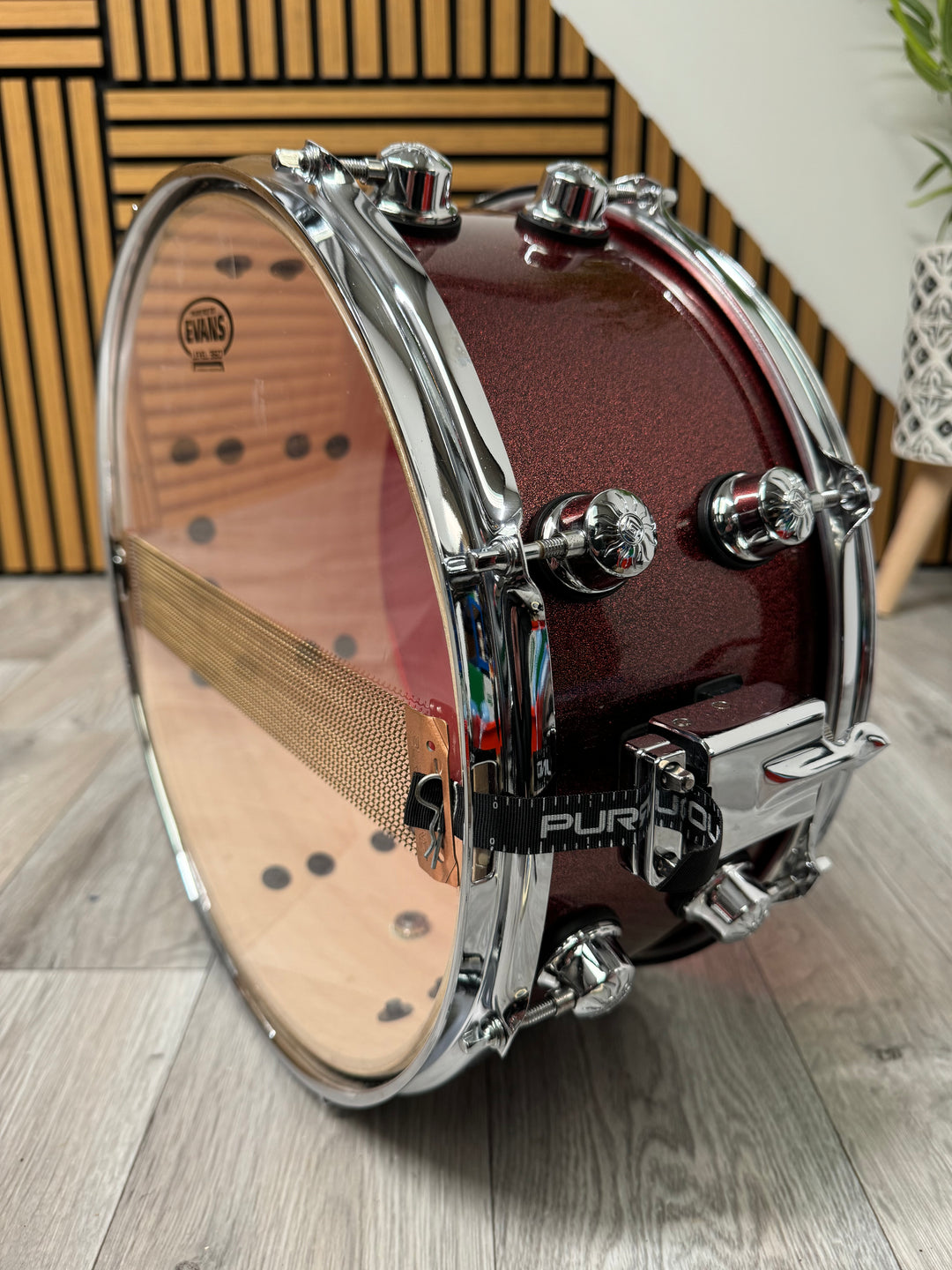 Natal Arcadia Snare Drum 14” x 6.5” / 8-Lug / Red Sparkle #OX27