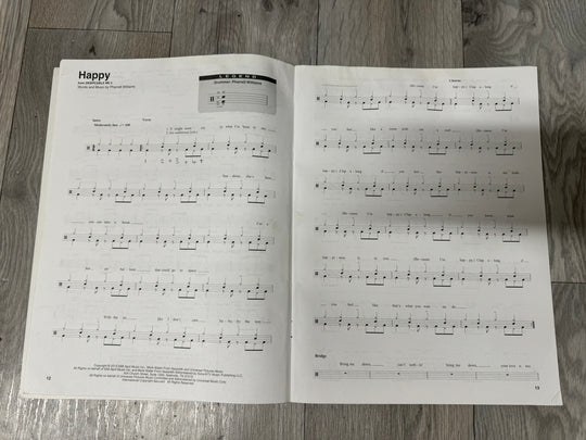 Drum Book Rock Songs for Kids / Play Along Music Notation
