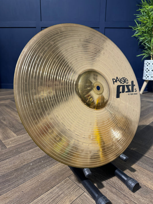 Paiste PST5 Rock Crash Cymbal 18”/45cm / Drum Accessory #MJ44