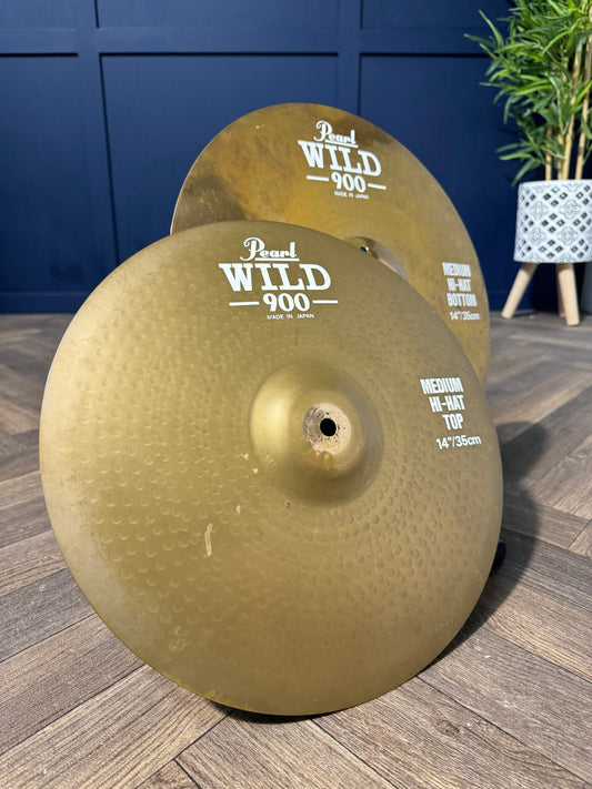 Pearl Wild 900 Medium Hi Hats 14”/36cm Hi Hat Cymbals (Pair) #NT8