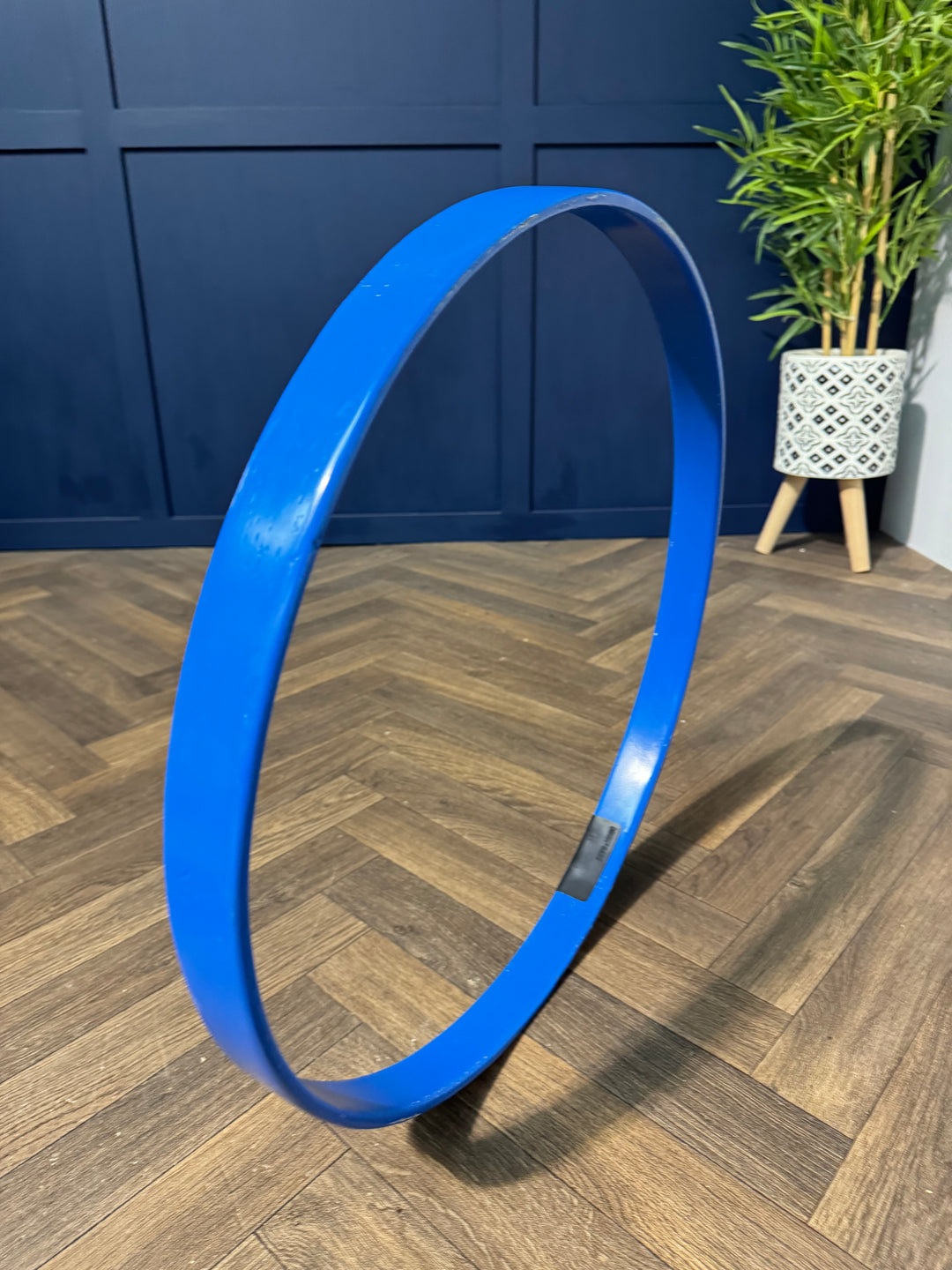 Blue Wooden Bass Drum 22”  Hoop Rim Hardware x1 #AA4