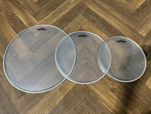Yamaha by Remo 250 Tom Rock Size Drum Heads Skins Set Of 3 #AA6