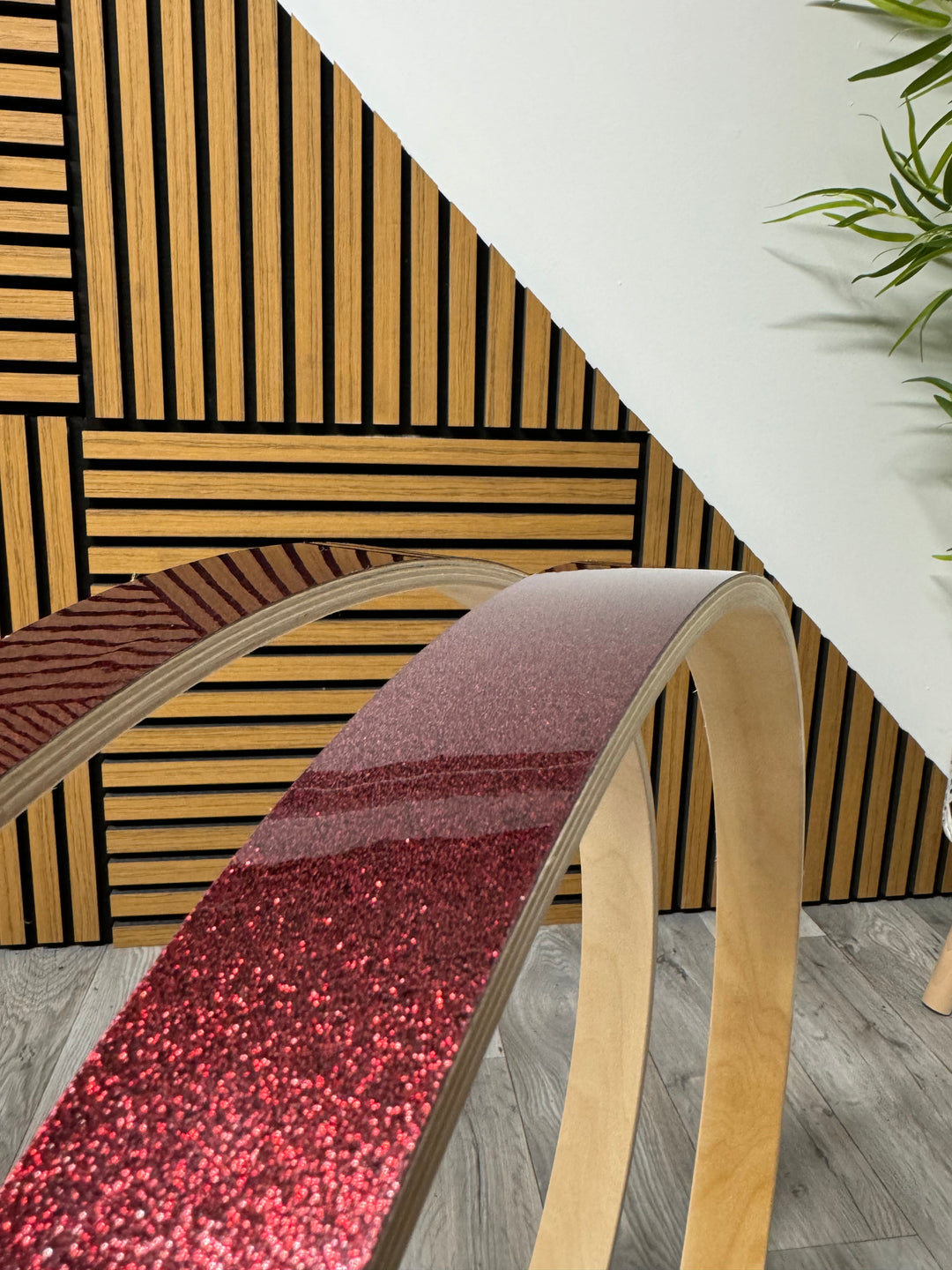 Natal Bass Drum 22” Wooden Hoops Rims Hardware / Red Sparkle #OX92