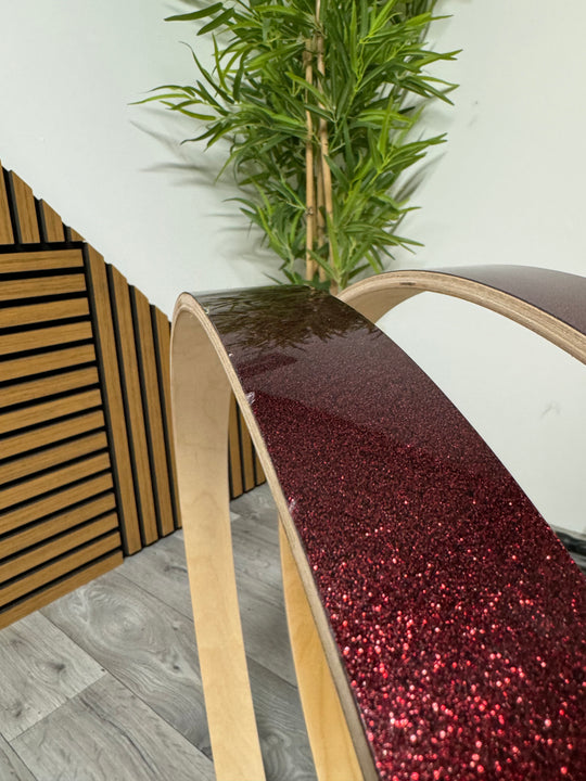 Natal Bass Drum 22” Wooden Hoops Rims Hardware / Red Sparkle #OX92