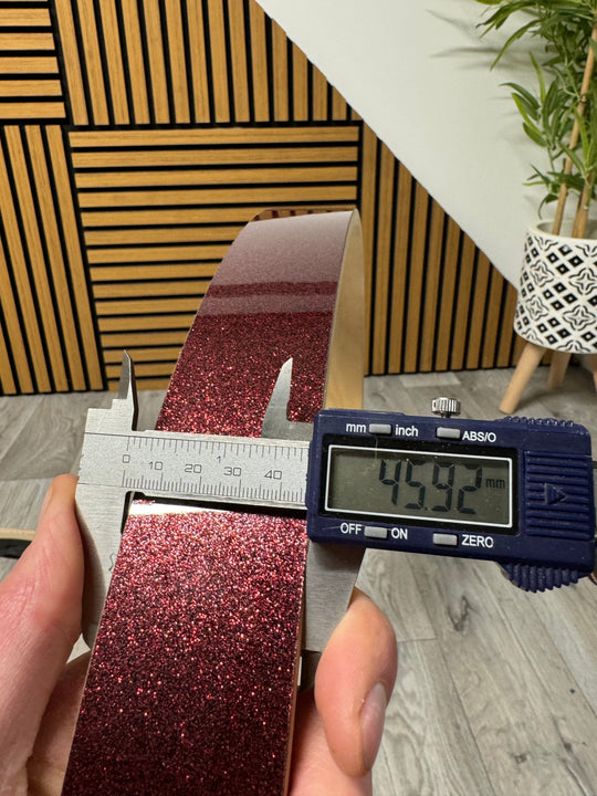 Natal Bass Drum 22” Wooden Hoops Rims Hardware / Red Sparkle #OX92