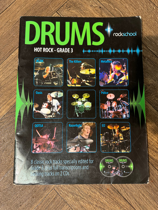 Rockschool Drums Hot Rock Grade 3 Drum Book / Music Notation