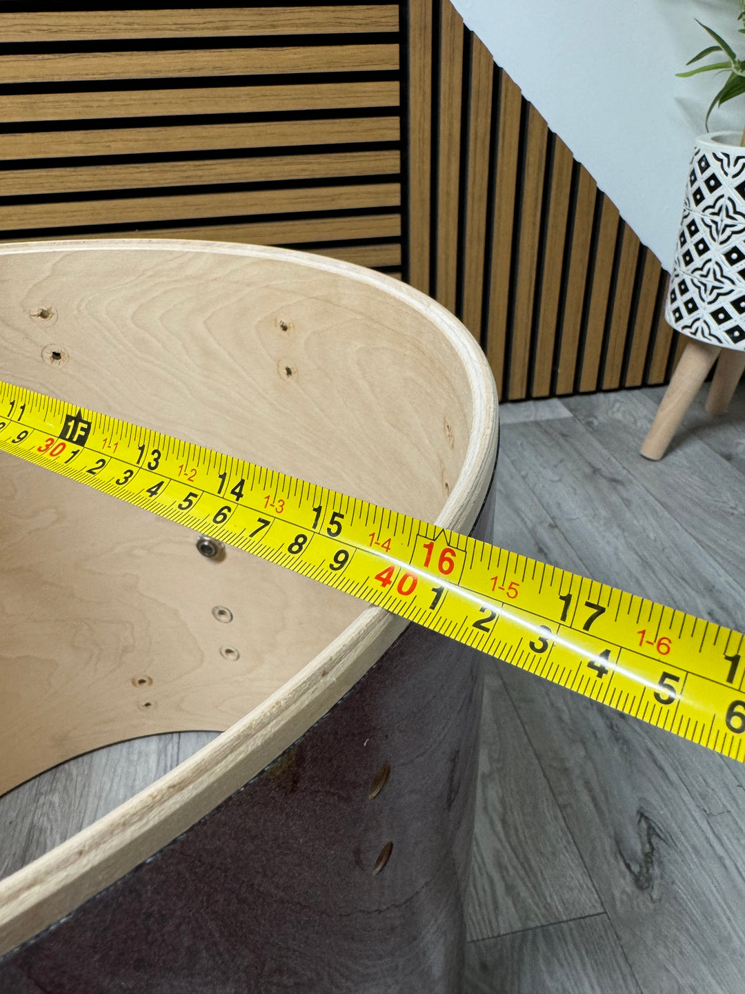 Natal Arcadia Tom Drum Shell 16”x16” Bare Wood Project #OX106