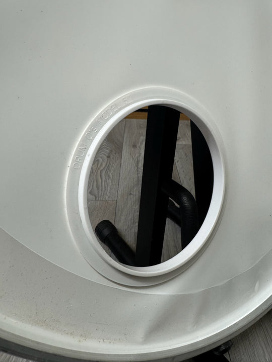 White Resonant Bass 222" Drum Head with Port Hole #VX40