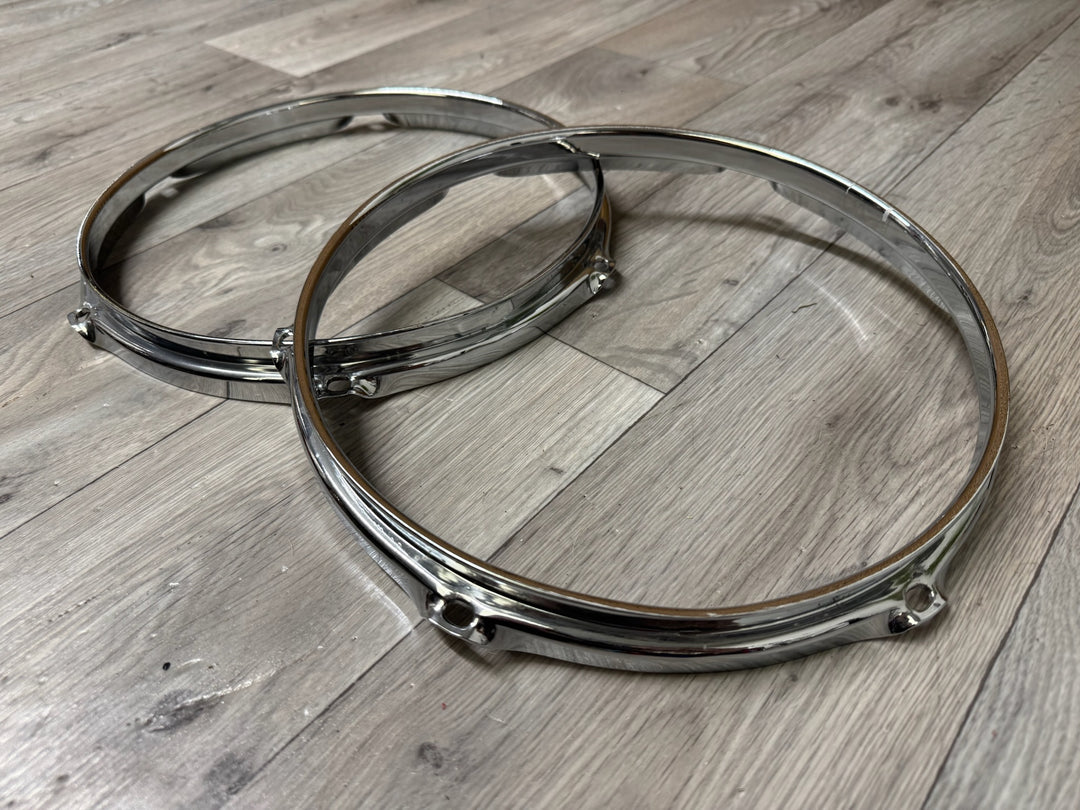 Gretsch 10” Drum Hoops Rims 6-Lug Hardware Tension #VX49