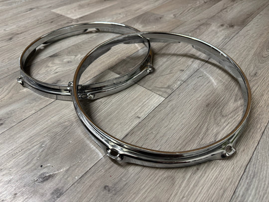 Gretsch 10” Drum Hoops Rims 6-Lug Hardware Tension #VX49