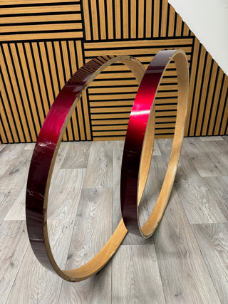 Premier Bass Drum 22” Wooden Hoops Rims Hardware (Pair) #VX50