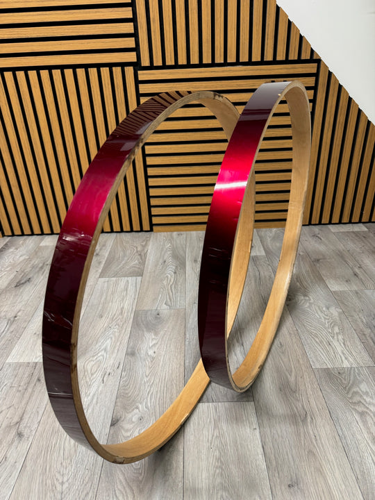 Premier Bass Drum 22” Wooden Hoops Rims Hardware (Pair) #VX50