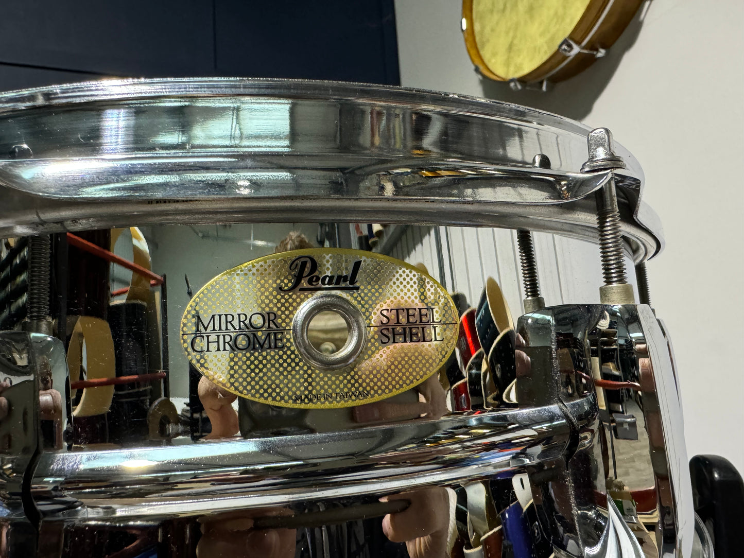 Pearl Mirror Chrome Steel Shell 14” x 5.5” Snare Drum / 8-Lug #NV40