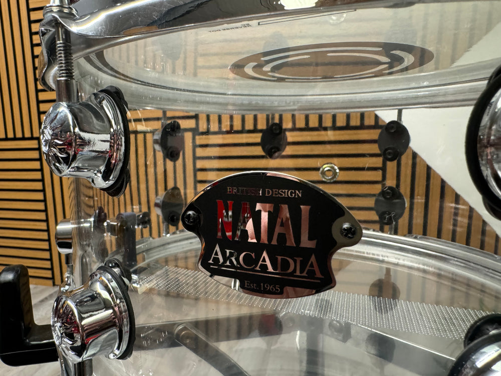 Natal Arcadia Acrylic Snare Drum 13” x 6.5” / 8-Lug / Transparent #OZ27