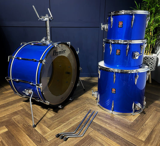 Premier Elite 70's Shell Pack Drum Kit / Blue / 24" 18" 14" 13" #KO