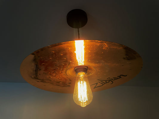 Zildjian Cymbal Light Fitting / Hanging Light Pendant / Upcycle / Drum Cymbal Lighting