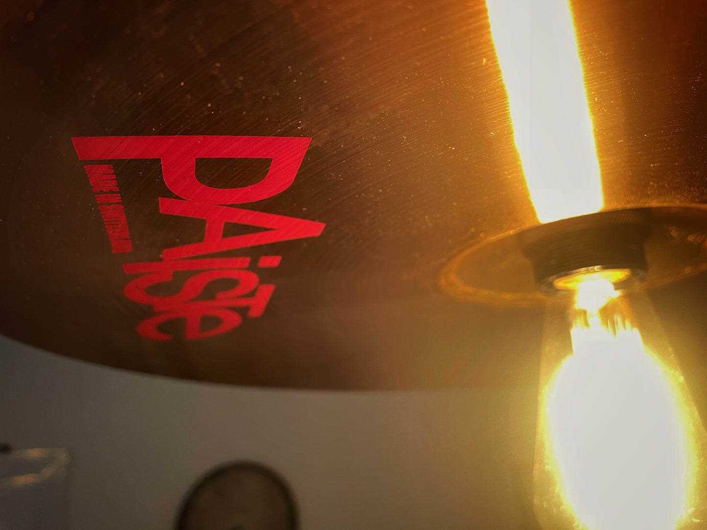 Paiste Cymbal Light Fitting / Hanging Light Pendant / Upcycle / Drum Cymbal Lighting