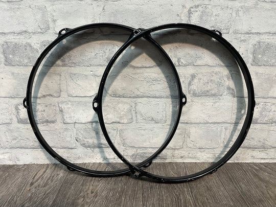 Ddrum Black 12” Drum Hoops Rims 6 Lug Hardware Tension #GC159