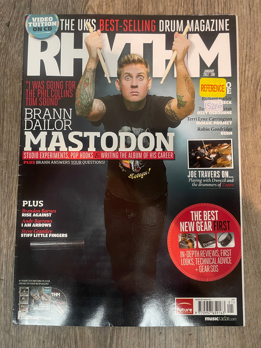 Rhythm Drum Magazine: Brann Dailor Mastodon / Issue 198 / January 2012