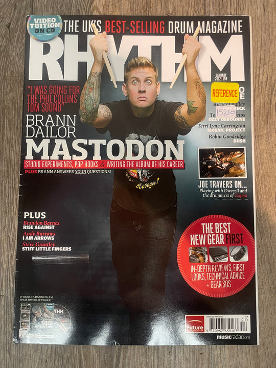 Rhythm Drum Magazine: Brann Dailor Mastodon / Issue 198 / January 2012