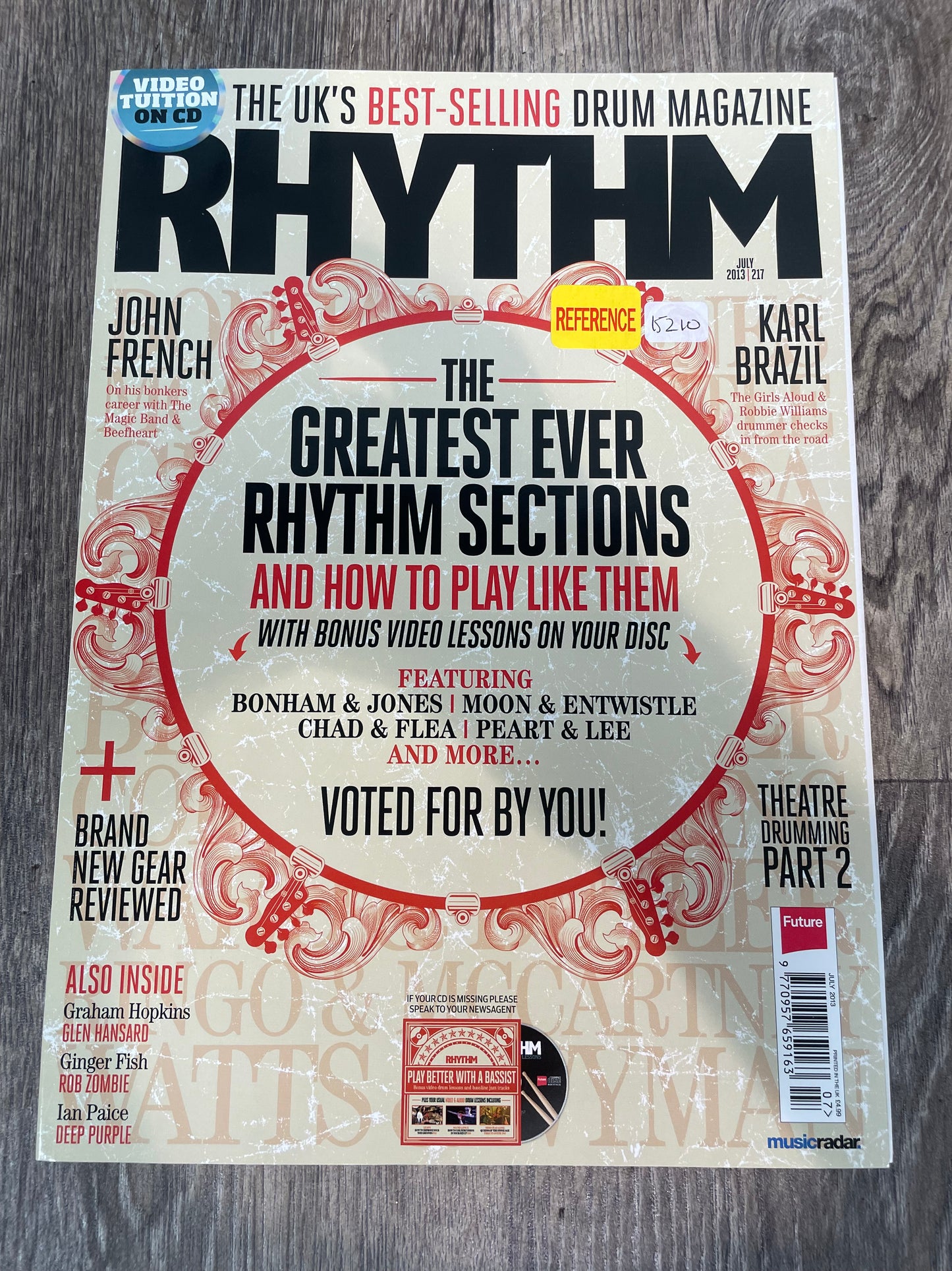 Rhythm Drum Magazine: The Greatest Ever Rhythm Sections / Issue 216 / June 2013