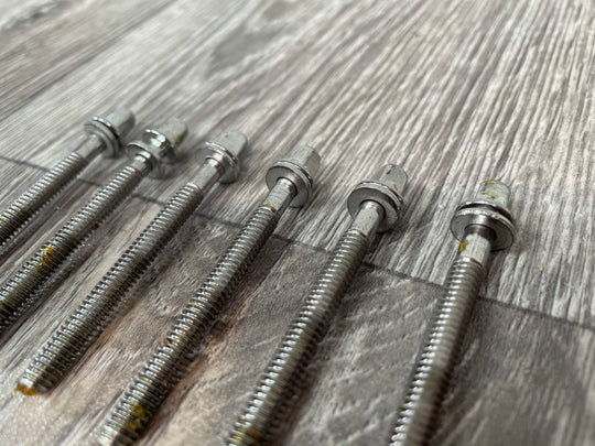 Sonor Drum Tension Rods 65mm Screws Tom Hardware  x6 #TE011